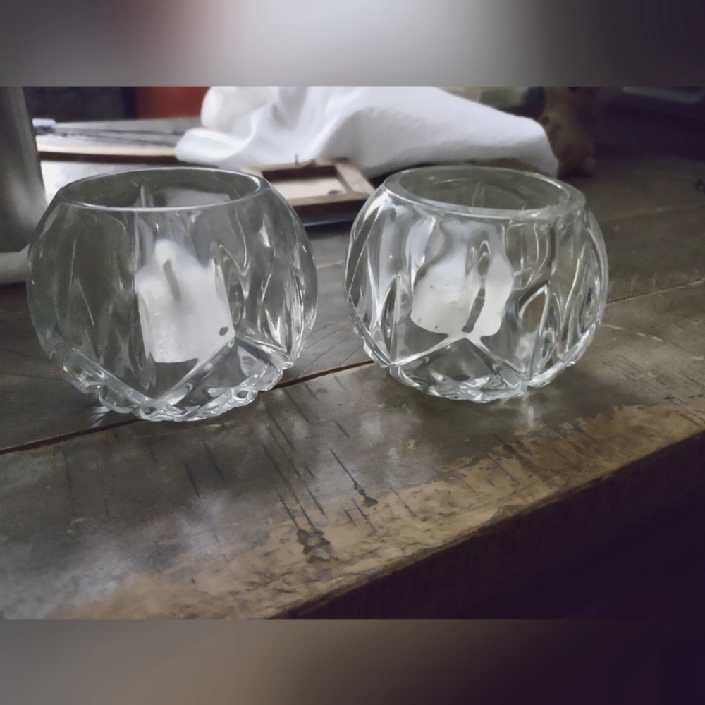 Glass candle holders